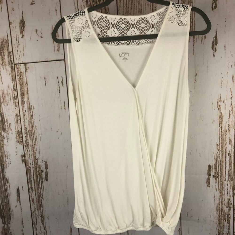 Loft Petite Faux Wrap Blouse, Size LP. In excellent condition!